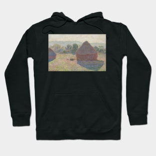 Haystacks, Midday by Claude Monet Hoodie